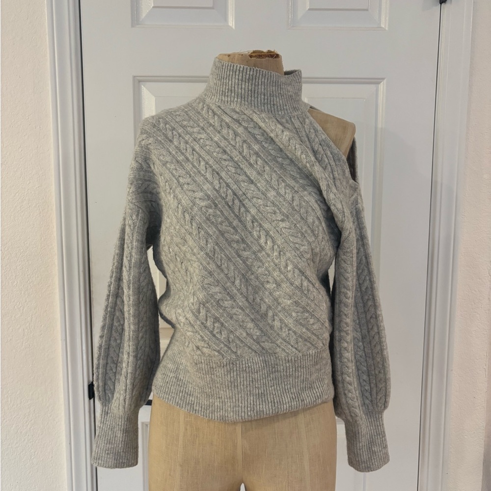 Express Heather Gray Turtleneck Sweater
